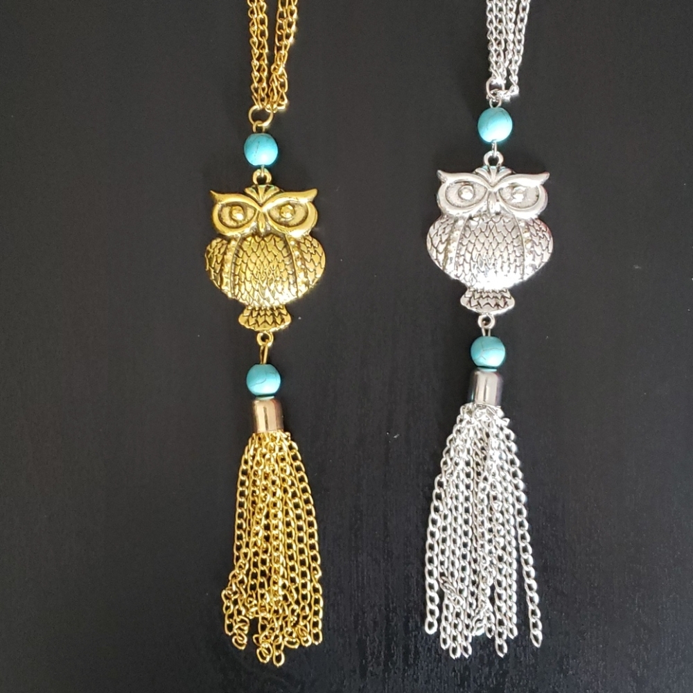 BOHO Owl Pendant Necklace